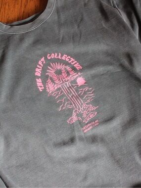 Drift Collective Crewneck Sweatshirt Large Grassy Green Pink Small Batch 